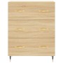 Aparador alto madera contrachapada color roble 69,5x34x180 cm de vidaXL, Aparadores - Ref: Foro24-3189360, Precio: 155,86 €, ...