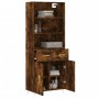 Tall smoked oak plywood highboard 69.5x34x180 cm by vidaXL, Sideboards - Ref: Foro24-3200510, Price: 131,18 €, Discount: %