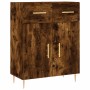 Aparador alto madera contrachapada roble ahumado 69,5x34x180 cm de vidaXL, Aparadores - Ref: Foro24-3200510, Precio: 130,81 €...