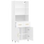 High glossy white plywood sideboard 69.5x34x180 cm by vidaXL, Sideboards - Ref: Foro24-3200499, Price: 137,04 €, Discount: %