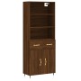 Aparador alto madera contrachapada marrón roble 69,5x34x180 cm de vidaXL, Aparadores - Ref: Foro24-3200504, Precio: 136,99 €,...