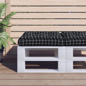 Kissen für Paletten, schwarz karierter Stoff, 60 x 60 x 12 cm von vidaXL, Kissen für Stühle und Sofas - Ref: Foro24-360463, P...