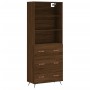 Tall oak brown plywood sideboard 69.5x34x180 cm by vidaXL, Sideboards - Ref: Foro24-3189356, Price: 166,99 €, Discount: %