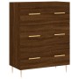 Aparador alto madera contrachapada marrón roble 69,5x34x180 cm de vidaXL, Aparadores - Ref: Foro24-3189372, Precio: 162,16 €,...