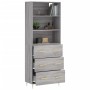 Aparador alto madera contrachapada gris sonoma 69,5x34x180 cm de vidaXL, Aparadores - Ref: Foro24-3189371, Precio: 161,44 €, ...