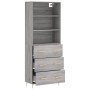 Aparador alto madera contrachapada gris sonoma 69,5x34x180 cm de vidaXL, Aparadores - Ref: Foro24-3189371, Precio: 161,44 €, ...