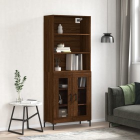 Tall oak brown plywood sideboard 69.5x34x180 cm by vidaXL, Sideboards - Ref: Foro24-3189324, Price: 143,25 €, Discount: %