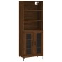 Tall oak brown plywood sideboard 69.5x34x180 cm by vidaXL, Sideboards - Ref: Foro24-3189324, Price: 143,99 €, Discount: %