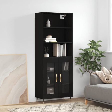 Tall black plywood sideboard 69.5x34x180 cm by vidaXL, Sideboards - Ref: Foro24-3189294, Price: 156,85 €, Discount: %