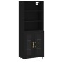 Tall black plywood sideboard 69.5x34x180 cm by vidaXL, Sideboards - Ref: Foro24-3189294, Price: 156,85 €, Discount: %