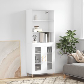 Aparador alto madera contrachapada blanco 69,5x34x180 cm de vidaXL, Aparadores - Ref: Foro24-3189301, Precio: 147,99 €, Descu...