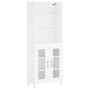 Aparador alto madera contrachapada blanco 69,5x34x180 cm de vidaXL, Aparadores - Ref: Foro24-3189301, Precio: 147,99 €, Descu...