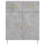 Concrete gray plywood tall sideboard 69.5x34x180 cm by vidaXL, Sideboards - Ref: Foro24-3200509, Price: 136,65 €, Discount: %