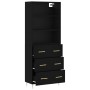 Tall black plywood sideboard 69.5x34x180 cm by vidaXL, Sideboards - Ref: Foro24-3189366, Price: 168,84 €, Discount: %