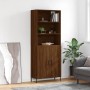 Tall oak brown plywood sideboard 69.5x34x180 cm by vidaXL, Sideboards - Ref: Foro24-3189268, Price: 143,07 €, Discount: %