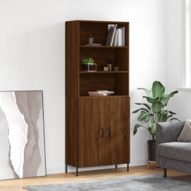 Tall oak brown plywood sideboard 69.5x34x180 cm by vidaXL, Sideboards - Ref: Foro24-3189268, Price: 142,99 €, Discount: %