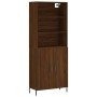 Aparador alto madera contrachapada marrón roble 69,5x34x180 cm de vidaXL, Aparadores - Ref: Foro24-3189268, Precio: 143,07 €,...