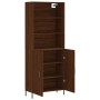 Aparador alto madera contrachapada marrón roble 69,5x34x180 cm de vidaXL, Aparadores - Ref: Foro24-3189268, Precio: 143,07 €,...