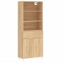 Aparador alto madera contrachapada color roble 69,5x34x180 cm de vidaXL, Aparadores - Ref: Foro24-3200508, Precio: 133,99 €, ...