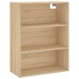 Aparador alto madera contrachapada color roble 69,5x34x180 cm de vidaXL, Aparadores - Ref: Foro24-3200508, Precio: 133,99 €, ...