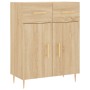 Aparador alto madera contrachapada color roble 69,5x34x180 cm de vidaXL, Aparadores - Ref: Foro24-3200508, Precio: 133,99 €, ...