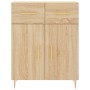 Aparador alto madera contrachapada color roble 69,5x34x180 cm de vidaXL, Aparadores - Ref: Foro24-3200508, Precio: 133,99 €, ...