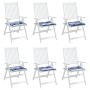 Cojines silla jardín 6 uds tela a rayas azul y blanco 40x40x3cm de vidaXL, Cojines para sillas y sofás - Ref: Foro24-361013, ...