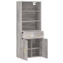 Aparador alto madera contrachapada gris sonoma 69,5x34x180 cm de vidaXL, Aparadores - Ref: Foro24-3200511, Precio: 134,99 €, ...