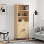 Aparador alto madera contrachapada color roble 69,5x34x180 cm de vidaXL, Aparadores - Ref: Foro24-3189256, Precio: 166,13 €, ...