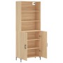 Aparador alto madera contrachapada color roble 69,5x34x180 cm de vidaXL, Aparadores - Ref: Foro24-3189256, Precio: 166,13 €, ...