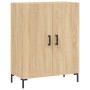 Aparador alto madera contrachapada color roble 69,5x34x180 cm de vidaXL, Aparadores - Ref: Foro24-3189256, Precio: 166,13 €, ...