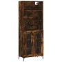 Tall smoked oak plywood highboard 69.5x34x180 cm by vidaXL, Sideboards - Ref: Foro24-3189322, Price: 138,23 €, Discount: %