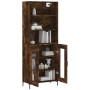 Tall smoked oak plywood highboard 69.5x34x180 cm by vidaXL, Sideboards - Ref: Foro24-3189322, Price: 138,23 €, Discount: %