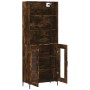 Tall smoked oak plywood highboard 69.5x34x180 cm by vidaXL, Sideboards - Ref: Foro24-3189322, Price: 138,23 €, Discount: %