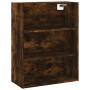 Tall smoked oak plywood highboard 69.5x34x180 cm by vidaXL, Sideboards - Ref: Foro24-3189322, Price: 138,23 €, Discount: %