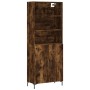 Aparador alto madera contrachapada roble ahumado 69,5x34x180 cm de vidaXL, Aparadores - Ref: Foro24-3189258, Precio: 138,99 €...