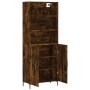 Aparador alto madera contrachapada roble ahumado 69,5x34x180 cm de vidaXL, Aparadores - Ref: Foro24-3189258, Precio: 138,99 €...