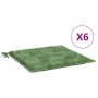 Stuhlkissen 6 Stück Stoff Blattdruck 50x50x3 cm von vidaXL, Kissen für Stühle und Sofas - Ref: Foro24-361091, Preis: 63,02 €,...