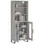 Aparador alto madera contrachapada gris sonoma 69,5x34x180 cm de vidaXL, Aparadores - Ref: Foro24-3189347, Precio: 150,44 €, ...