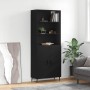 Aparador alto madera contrachapada negro 69,5x34x180 cm de vidaXL, Aparadores - Ref: Foro24-3189270, Precio: 162,62 €, Descue...