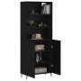 Aparador alto madera contrachapada negro 69,5x34x180 cm de vidaXL, Aparadores - Ref: Foro24-3189270, Precio: 162,62 €, Descue...