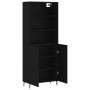 Aparador alto madera contrachapada negro 69,5x34x180 cm de vidaXL, Aparadores - Ref: Foro24-3189270, Precio: 162,62 €, Descue...