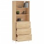 Aparador alto madera contrachapada color roble 69,5x34x180 cm de vidaXL, Aparadores - Ref: Foro24-3189368, Precio: 159,99 €, ...