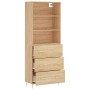 Aparador alto madera contrachapada color roble 69,5x34x180 cm de vidaXL, Aparadores - Ref: Foro24-3189368, Precio: 159,99 €, ...