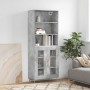 Concrete gray plywood tall sideboard 69.5x34x180 cm by vidaXL, Sideboards - Ref: Foro24-3189305, Price: 137,99 €, Discount: %