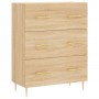 Aparador alto madera contrachapada color roble 69,5x34x180 cm de vidaXL, Aparadores - Ref: Foro24-3189368, Precio: 159,99 €, ...