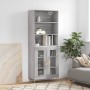 Aparador alto madera contrachapada gris sonoma 69,5x34x180 cm de vidaXL, Aparadores - Ref: Foro24-3189307, Precio: 145,44 €, ...