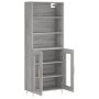 Aparador alto madera contrachapada gris sonoma 69,5x34x180 cm de vidaXL, Aparadores - Ref: Foro24-3189307, Precio: 145,44 €, ...