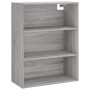 Aparador alto madera contrachapada gris sonoma 69,5x34x180 cm de vidaXL, Aparadores - Ref: Foro24-3189307, Precio: 145,44 €, ...