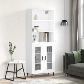 High glossy white plywood sideboard 69.5x34x180 cm by vidaXL, Sideboards - Ref: Foro24-3189335, Price: 137,99 €, Discount: %